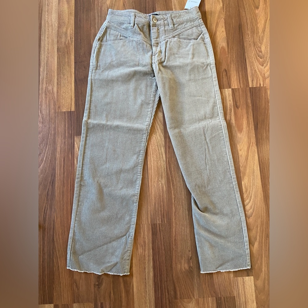 Corduroy frayed wide, leg pants, Forever 21 NWT!